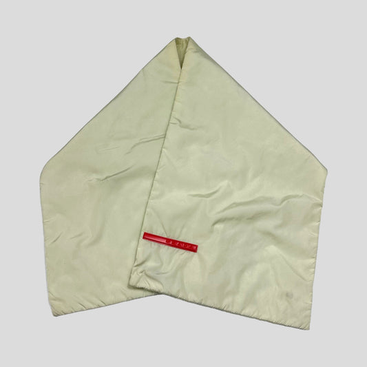 Prada Sport AW99 Champagne Nylon Magnetic Scarf | O/S