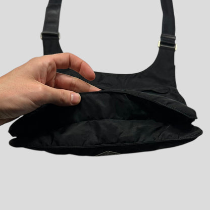 Prada Milano 00’s Nylon 3D Multipocket Crossbody Bag | O/S, Black