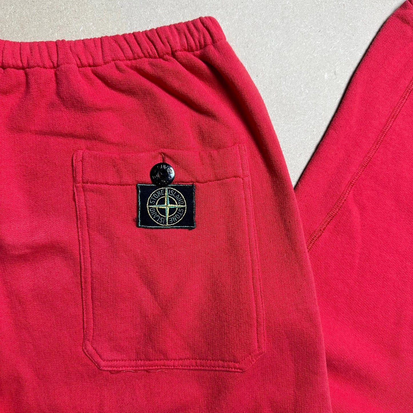 S/S 1986 Scarlet Red Square Patch Joggers