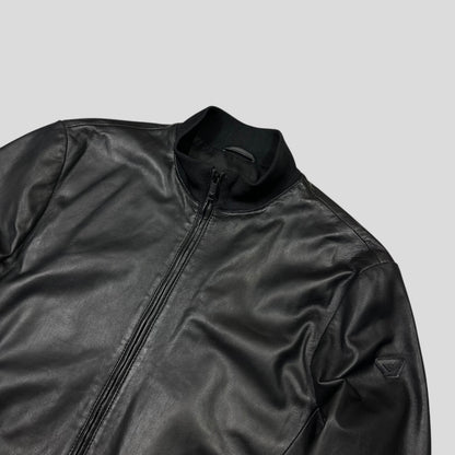 Emporio Armani 2018 Lambs Leather Bomber Jacket - M/L