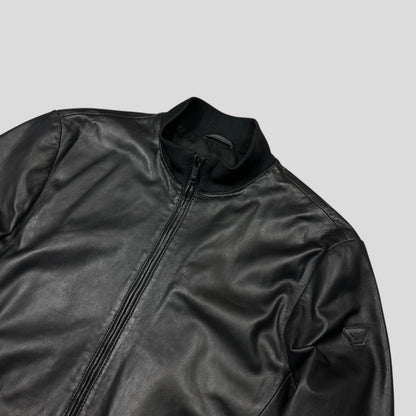 Emporio Armani 2018 Lambs Leather Bomber Jacket - M/L | Default Title, Black