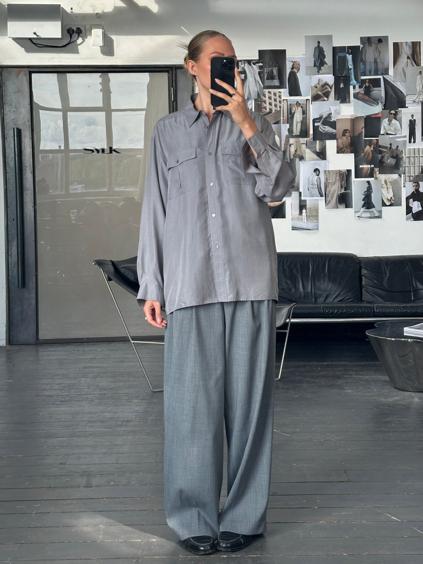 Vintage 1990s Relaxed Pure Silk Shirt - L