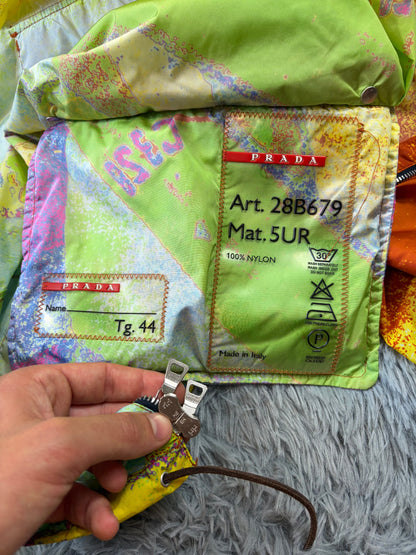Prada Sport 00’s Thermal Sailing Heatmap Nylon Bag Jacket - S/M | O/S, Orange, Yellow, Multicolor