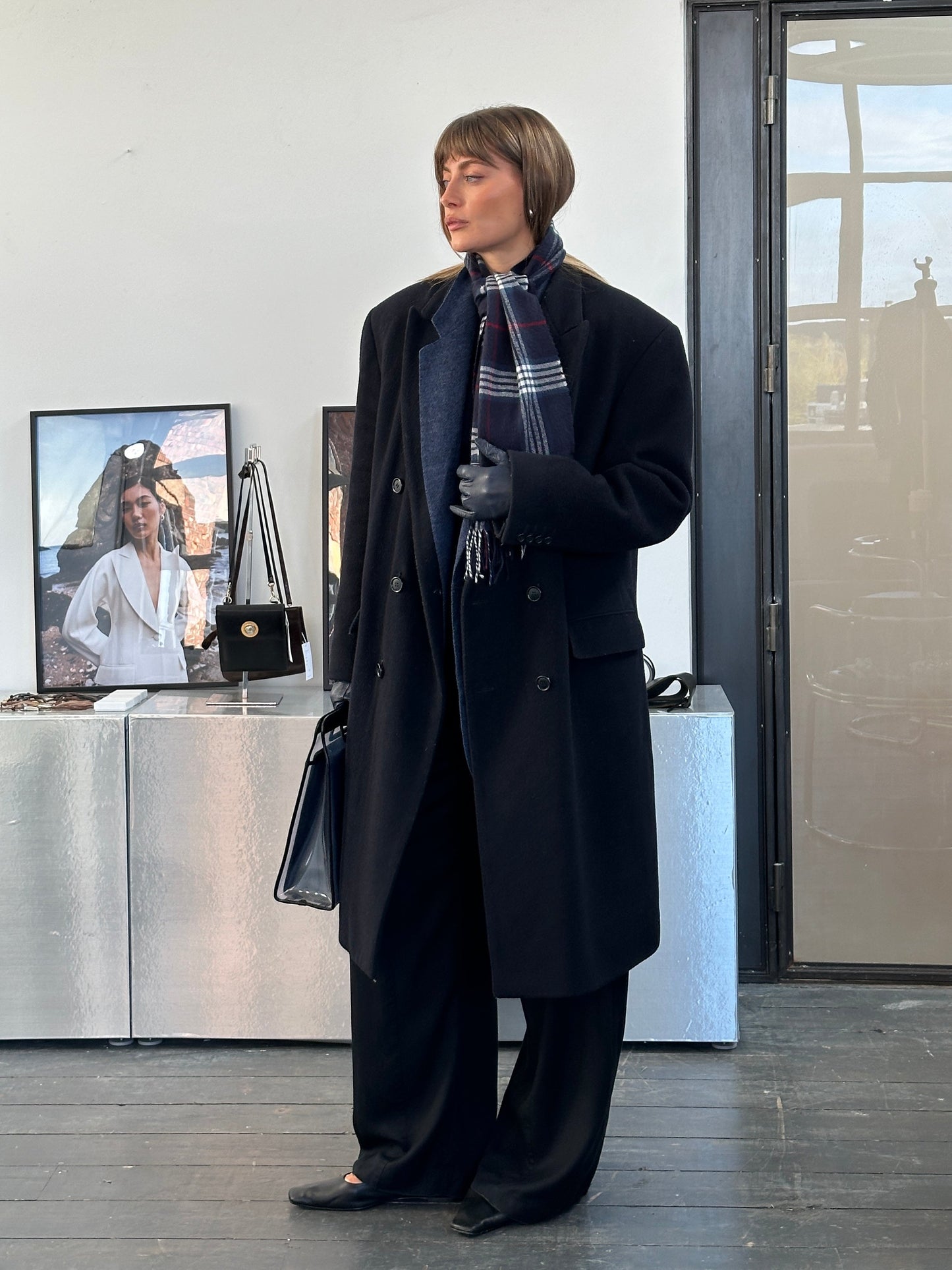 British Vintage 1990s Savoy Taylors Guild Wool Cashmere Coat - XL/XXL