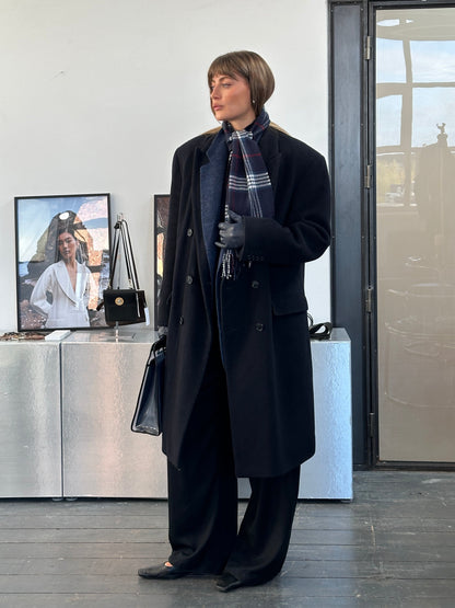 British Vintage 1990s Savoy Taylors Guild Wool Cashmere Coat - XL/XXL