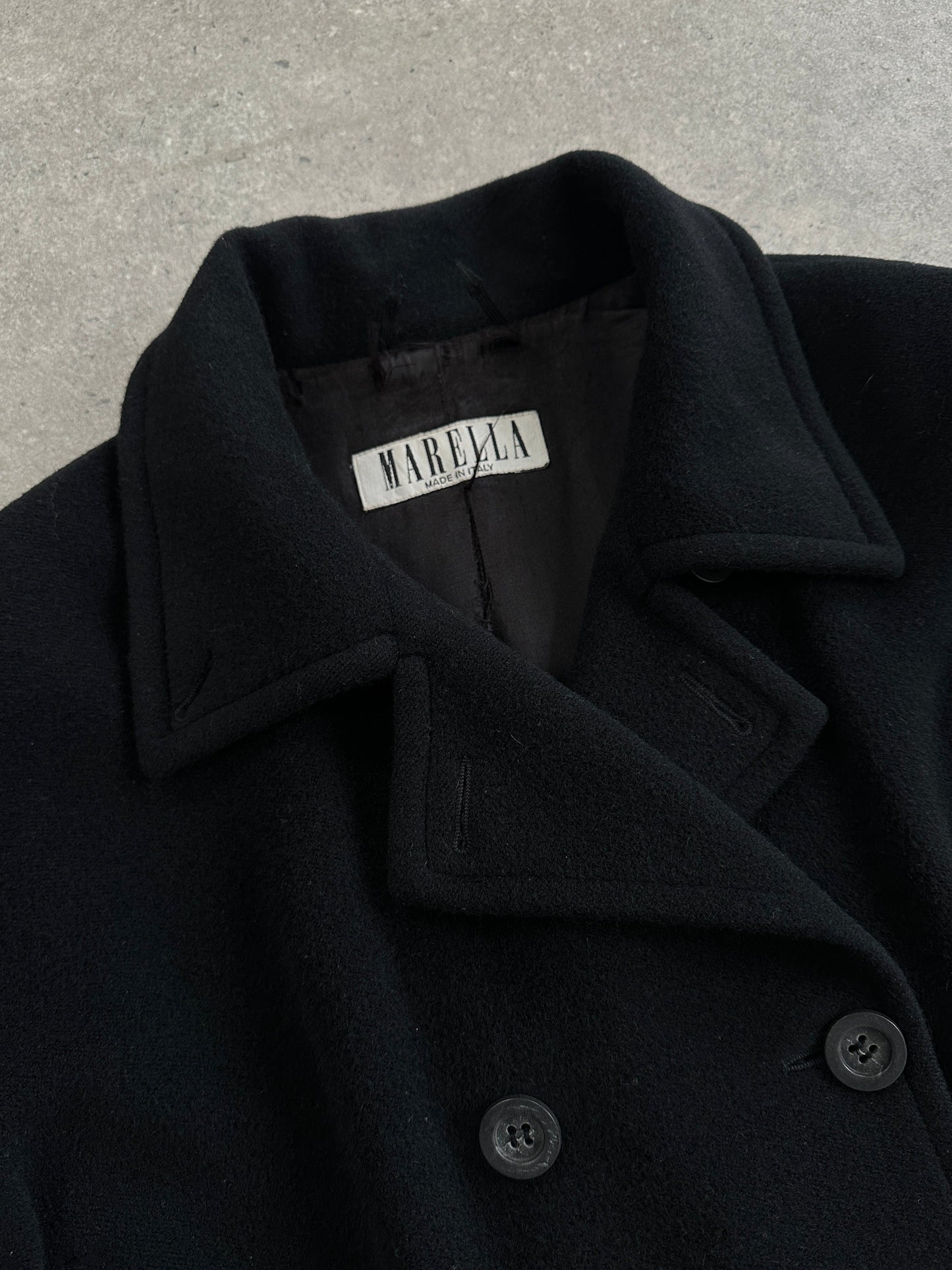 Marella Virgin Wool Cashmere Double Breasted Coat - XL