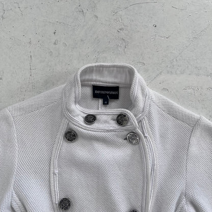 emporio armani button up jacket | White, White
