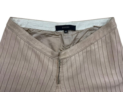 Gucci F/W 1999 leather pinstripe trousers Tom Ford era