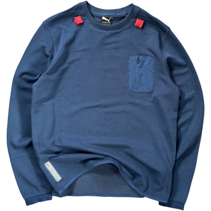 Puma by Hussein Chalayan 2013 Detachable Hood Sweatshirt M | Medium, Blue