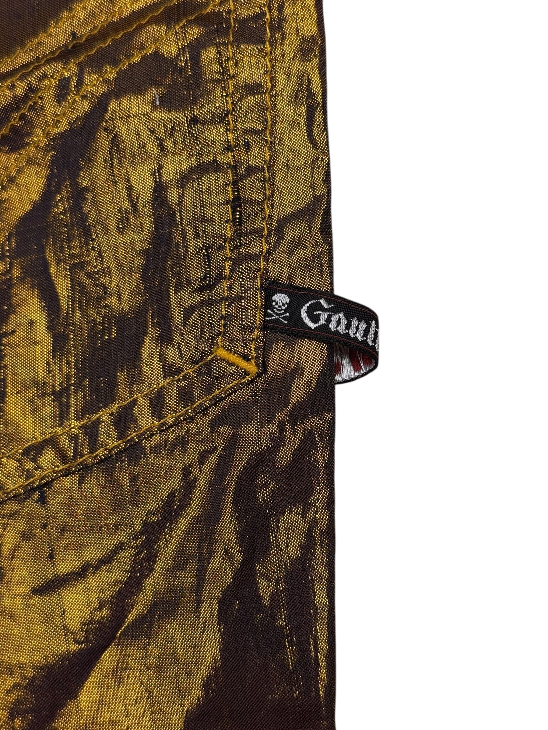 Jean Paul Gaultier c.F/W 1998 gold lamé trousers | 12, Gold