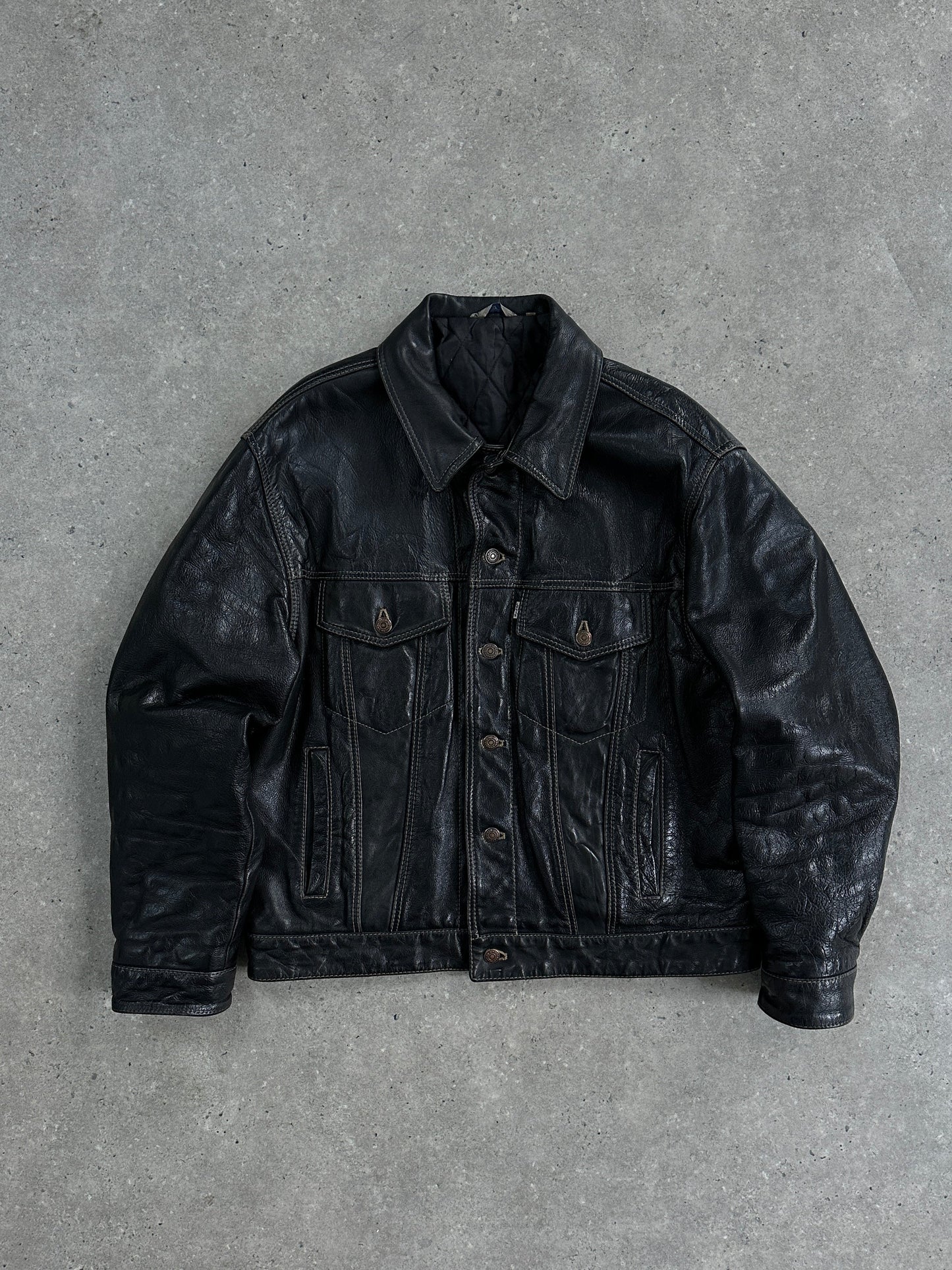 Levi’s 1990s Type III Leather Trucker Jacket - L