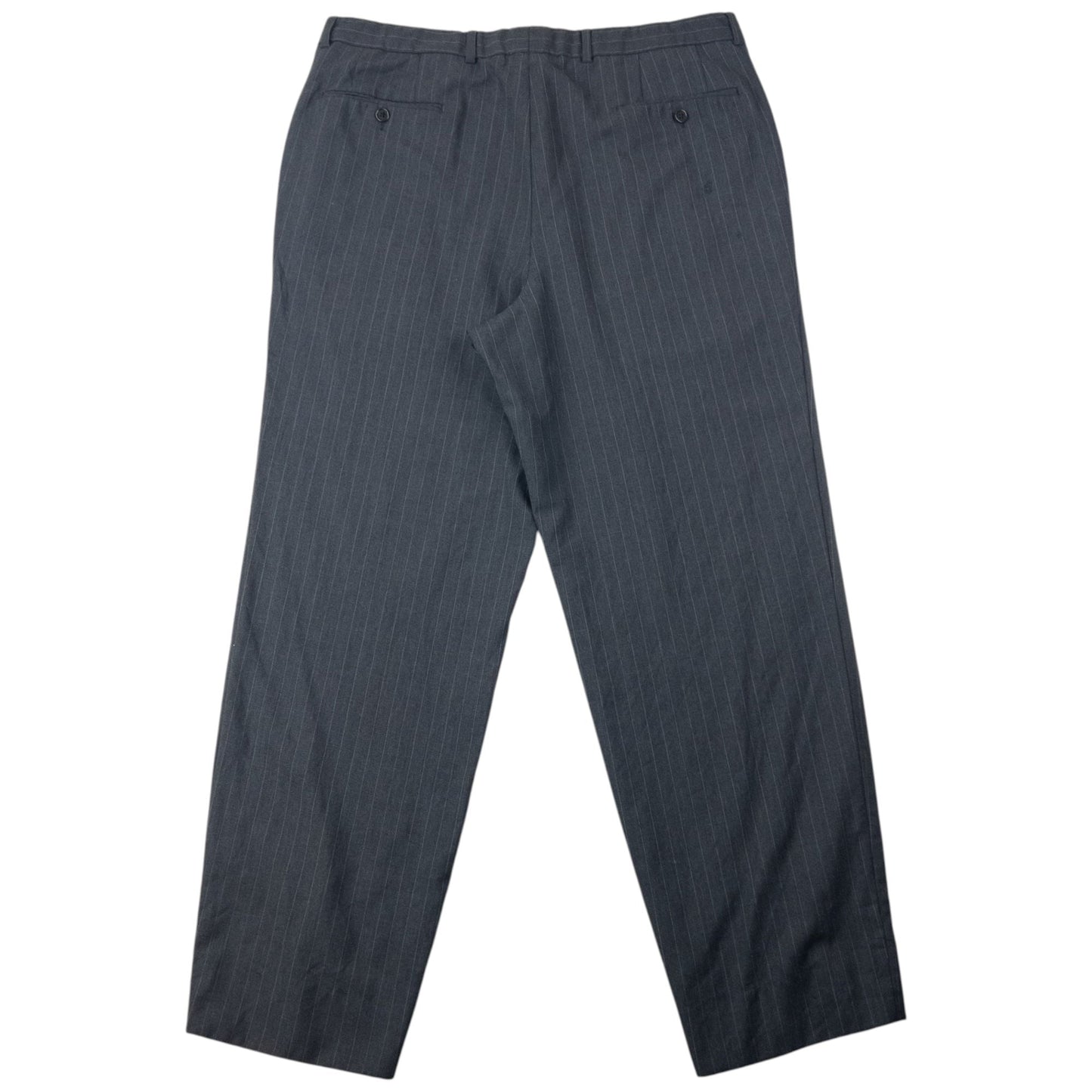 Vintage 2000s Hugo Boss Pinstripe Jacket & Trousers Suit Set Size XL | W36, Grey