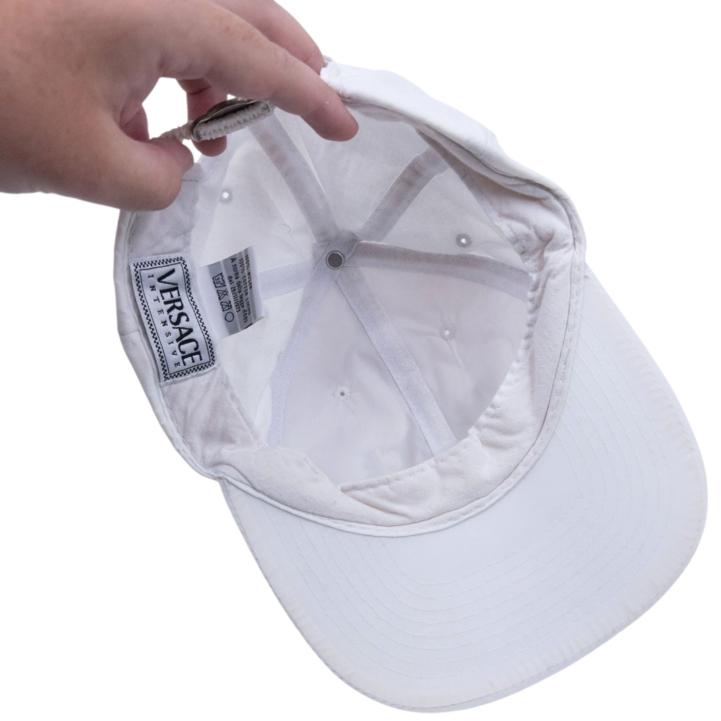 Vintage 2000s Versace Intensive Embroidered Hat | O/S, Red
