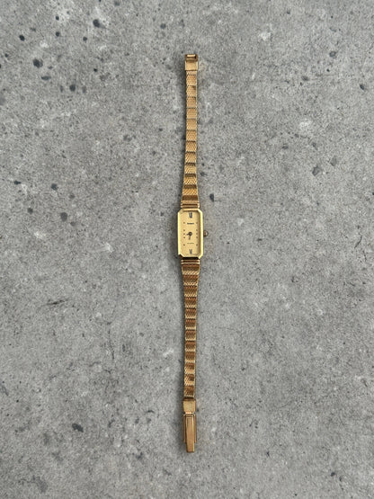 Vintage Summit 1980s Gold Tone Rectangular Watch Watch