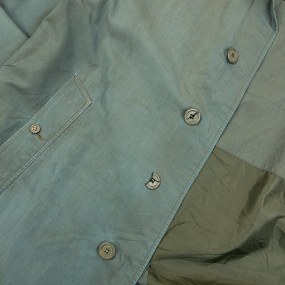 Vintage 90s Burberry Iridescent Trench Jacket Size M | Medium, Blue