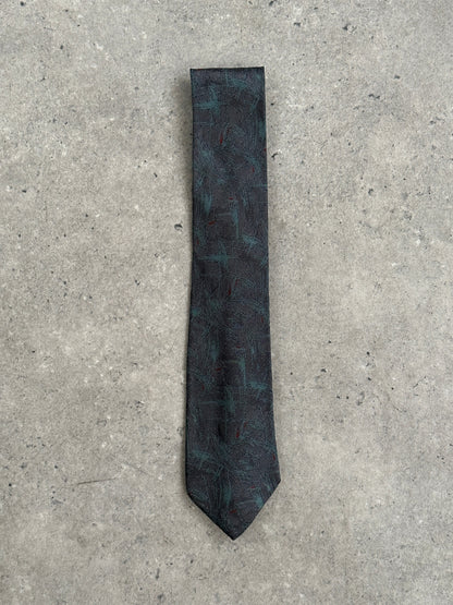 Balenciaga 1990s Italian Pure Silk Jacquard Tie
