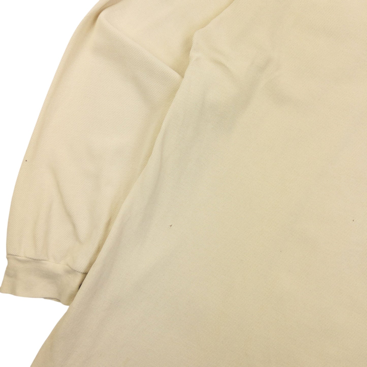 Vintage 90s Burberry Long Sleeve Polo Shirt Size M | Medium, Cream