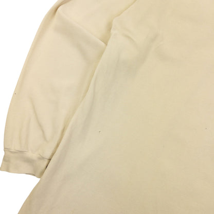 Vintage 90s Burberry Long Sleeve Polo Shirt Size M | Medium, Cream