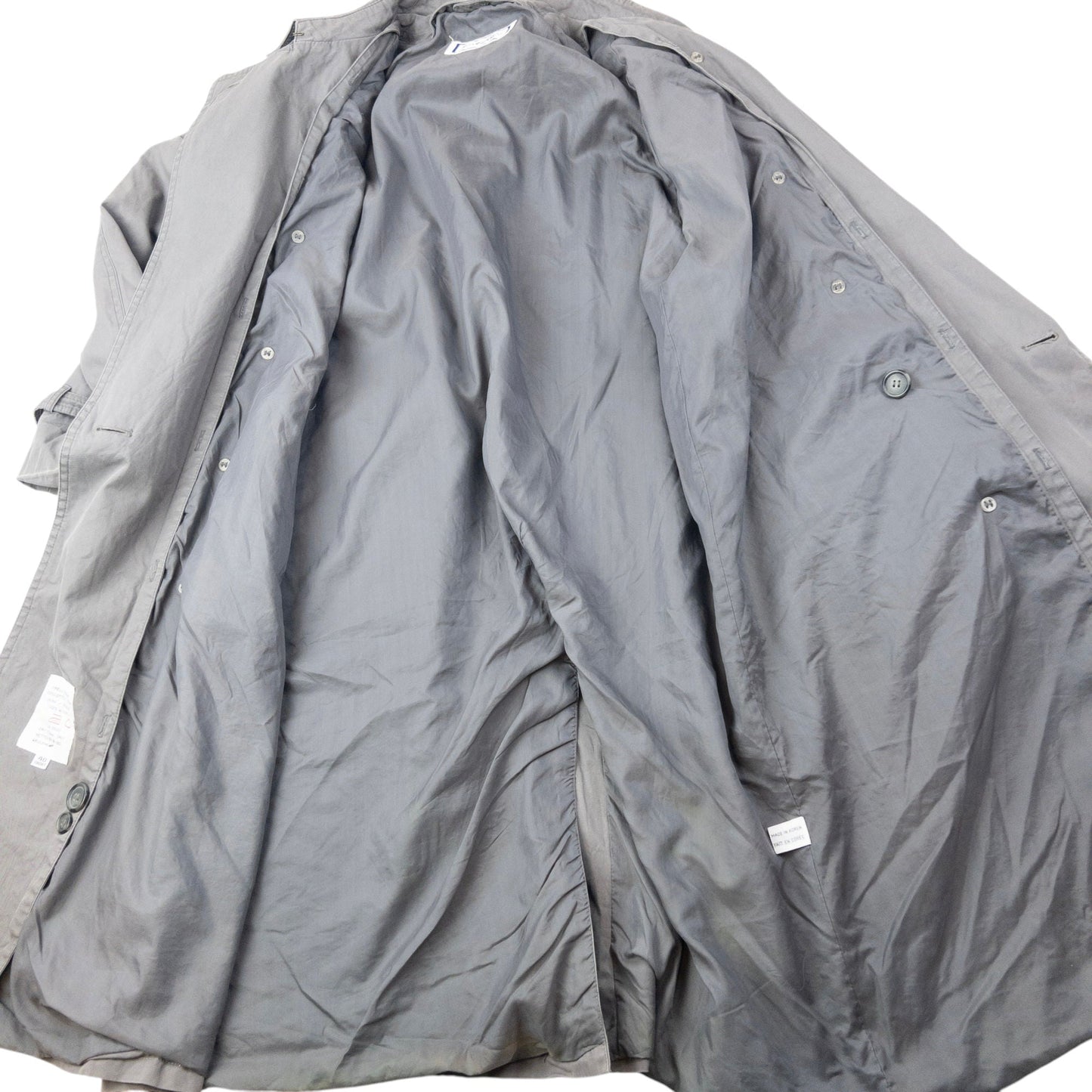 Vintage 80s YSL Yves Saint Laurent Trench Jacket Size M | Medium, Grey