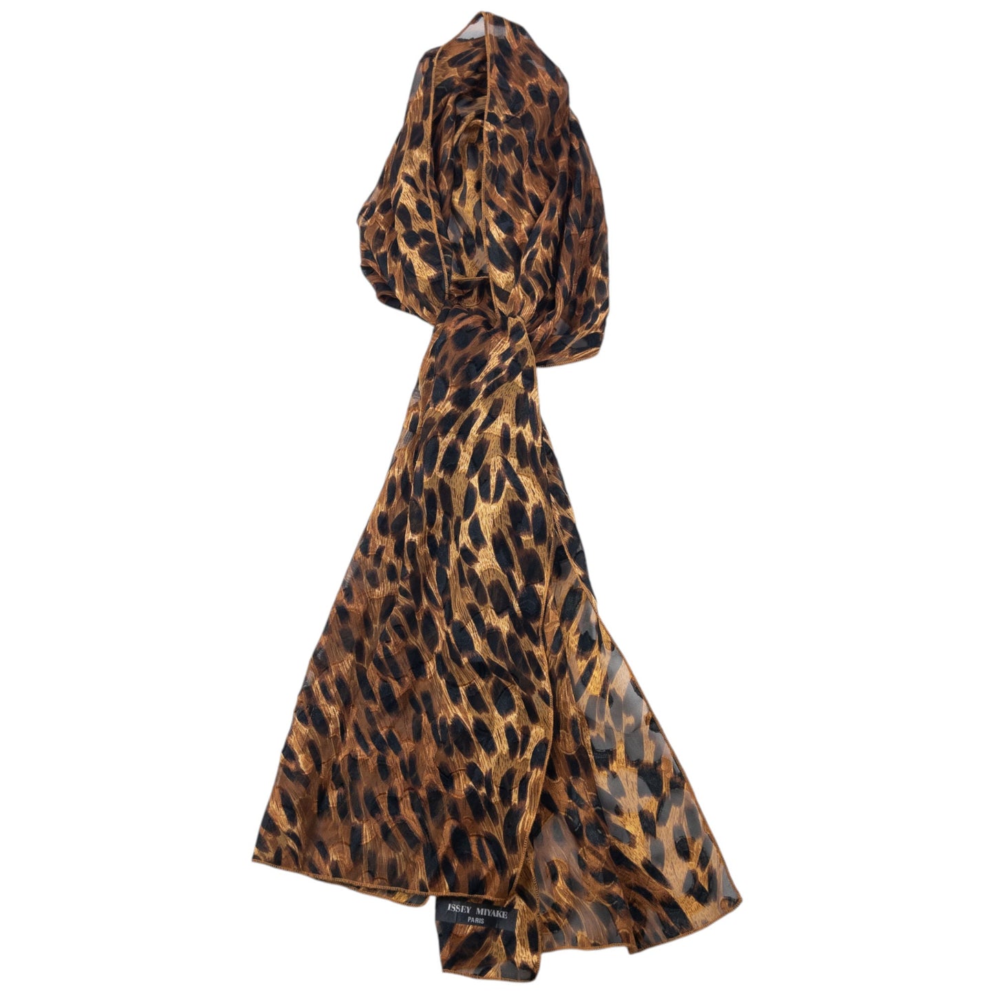 Vintage Issey Miyake Leopard Print Silk Scarf