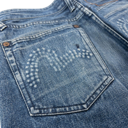 Vintage 2000s Evisu Embossed Double Gull Japanese Denim Jeans Size W30 | W30, Blue