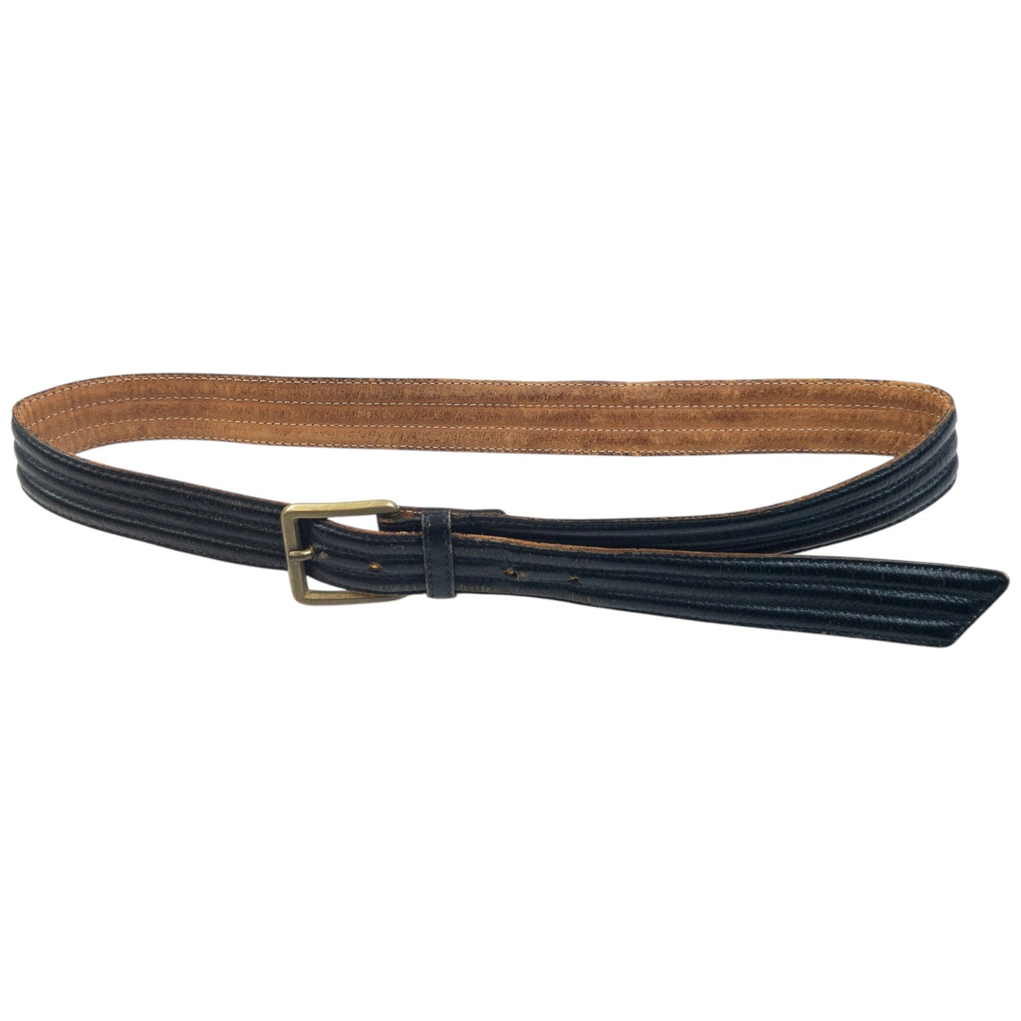Vintage 90s Issey Miyake Leather Belt Size S | O/S, Black