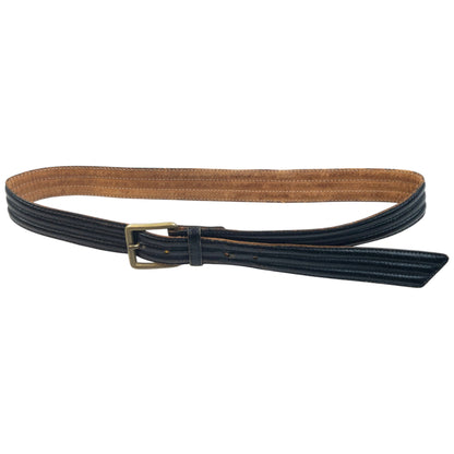 Vintage 90s Issey Miyake Leather Belt Size S | O/S, Black