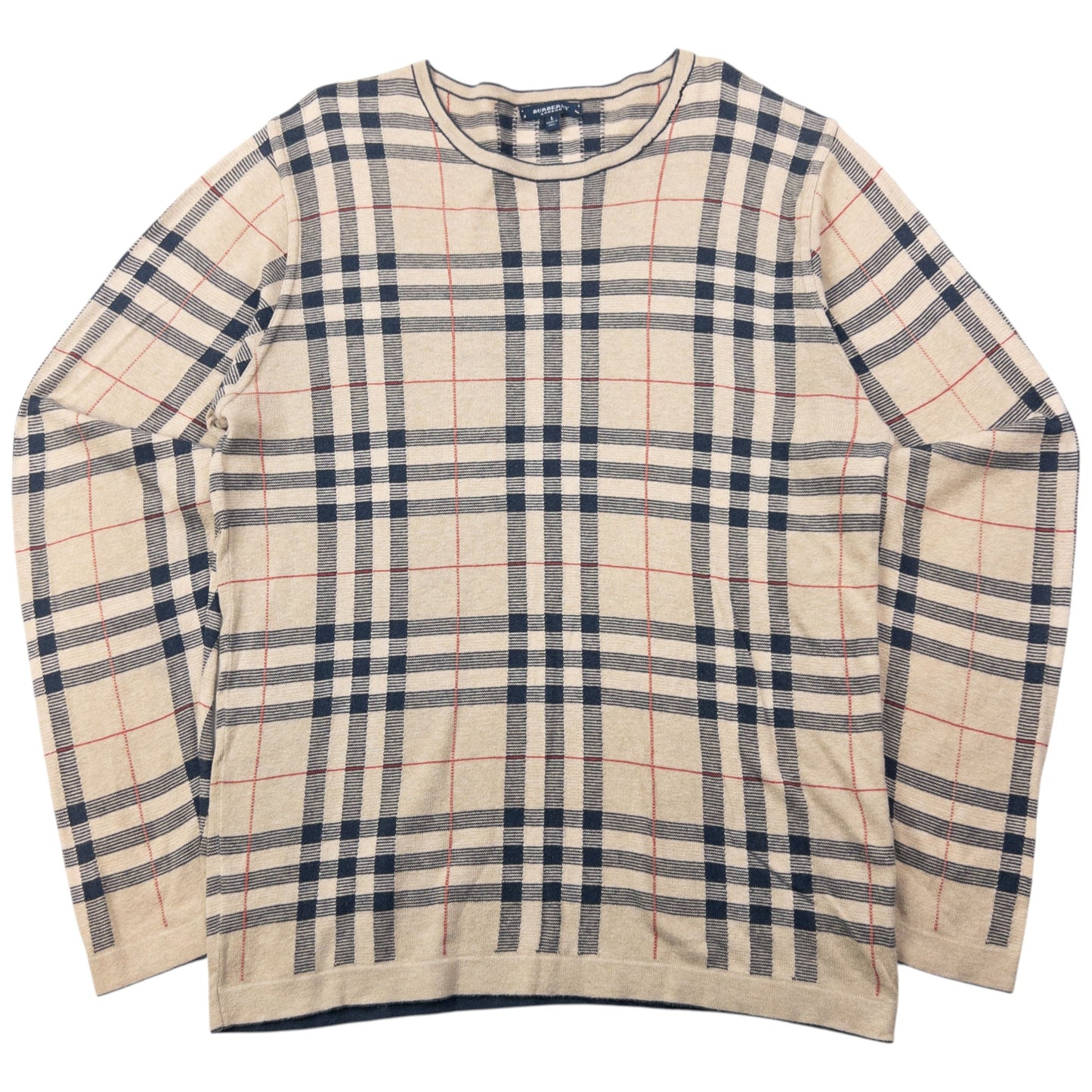 Vintage 2000s Burberry Nova Check Jumper Size M