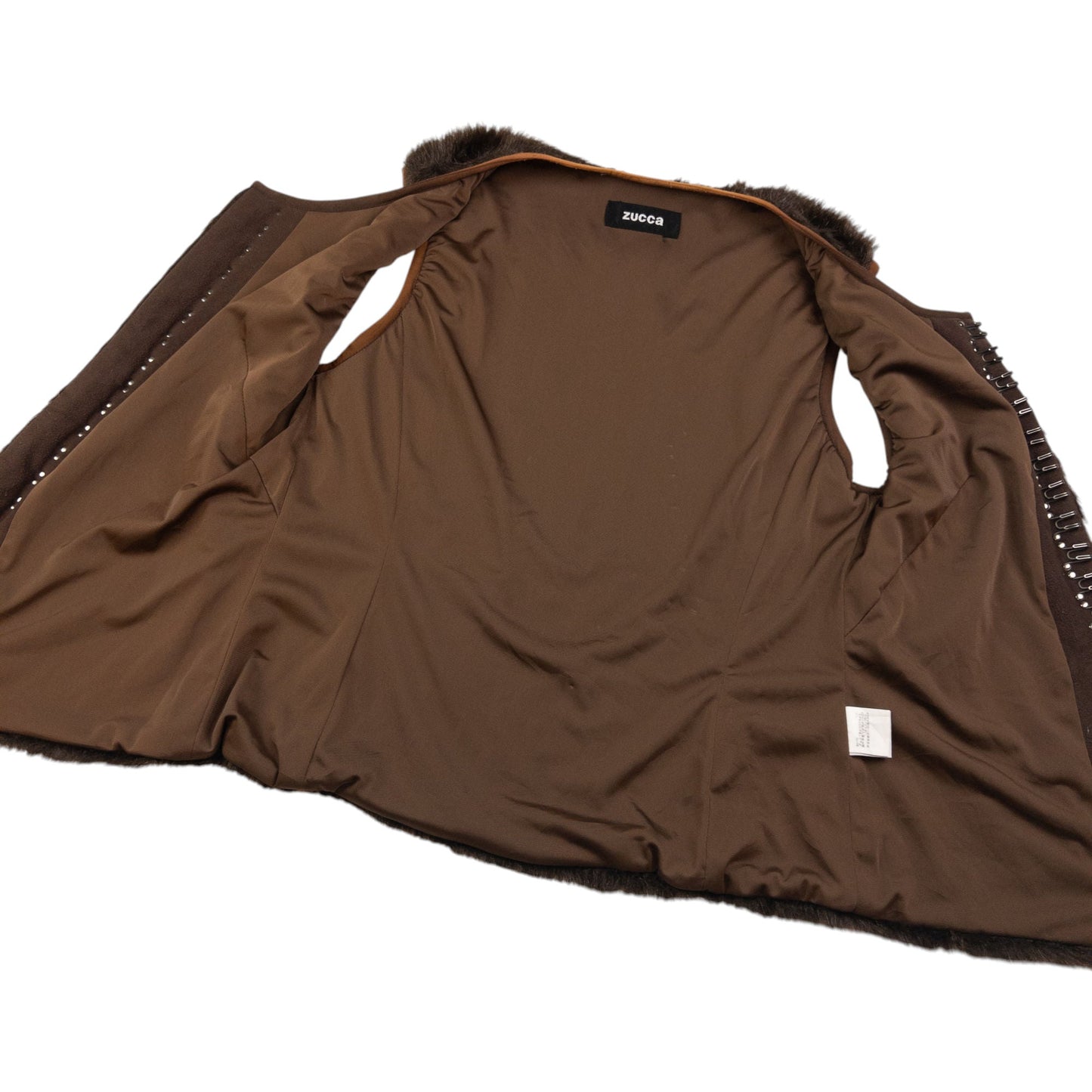 Vintage Cabane De Zucca By Issey Miyake Fur Gilet Womens Size M