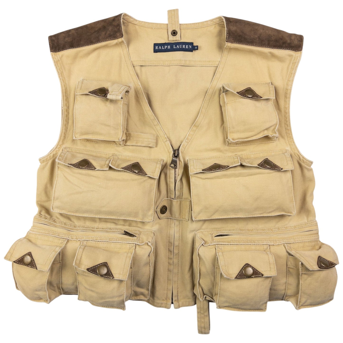 Vintage Ralph Lauren Cargo Vest Gilet Womens Size M