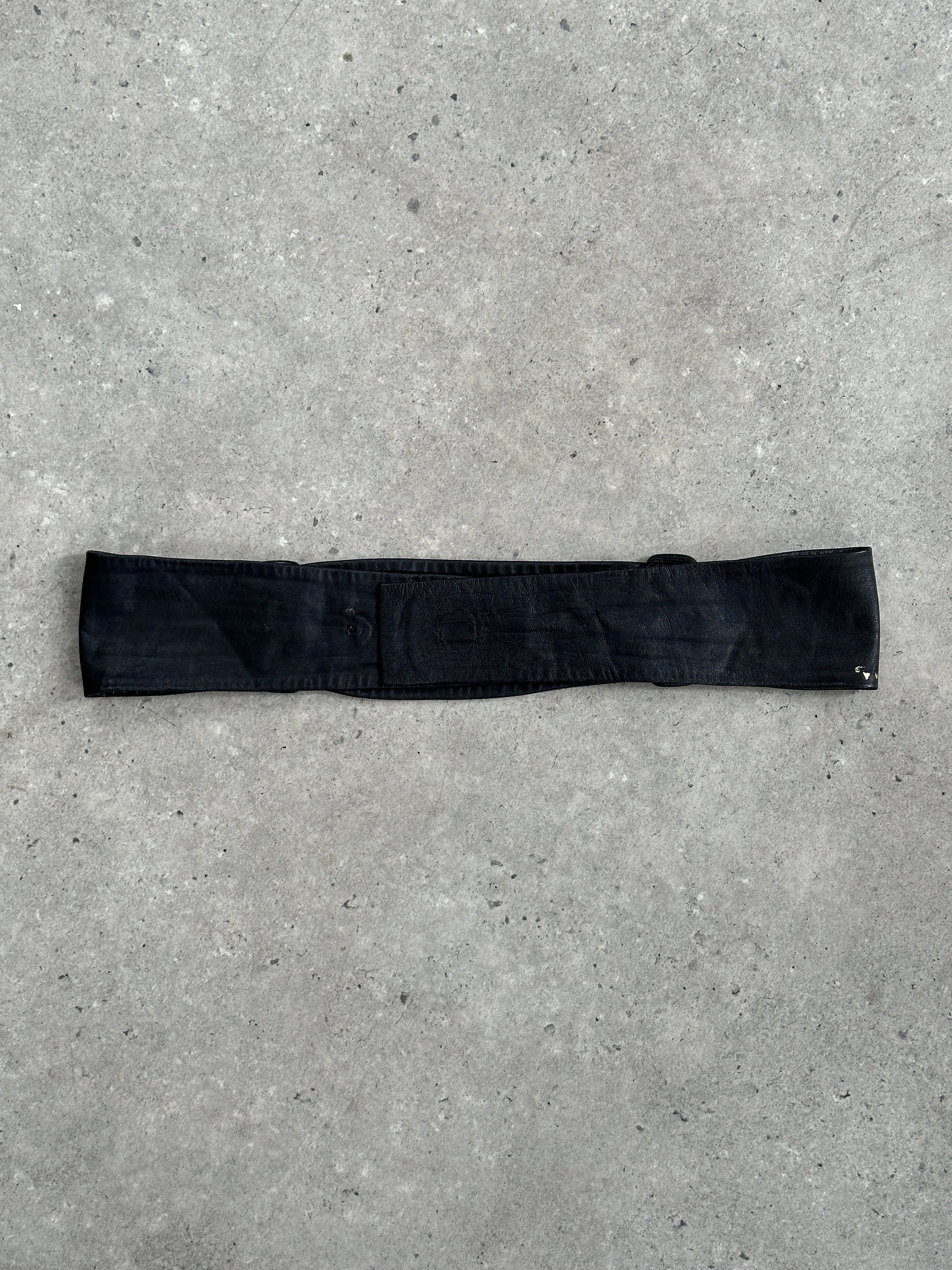 Vintage 1990s Leather Chunky Belt - W32-36