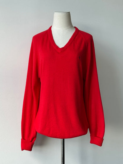 Christian Dior 1990s V-neck logo jumper in black, featuring the Dior brand logo on the front, displayed on a mannequin.