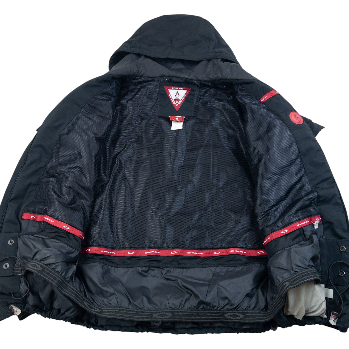 Vintage 90s Oakley Nitro Fuel Zip Up Snowboarding Jacket Size L | Large, Black