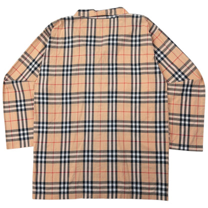 Vintage Burberry Nova Check Long Sleeve Button Up Pyjama Shirt Size L