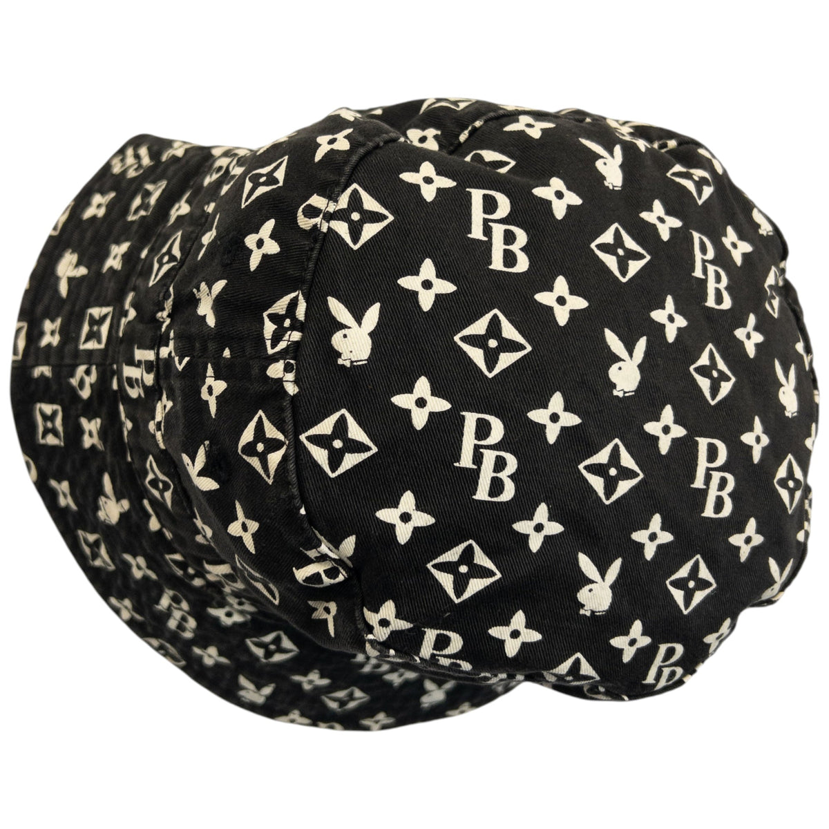 Vintage 2000s Playboy Monogram Bucket Hat | O/S, Black