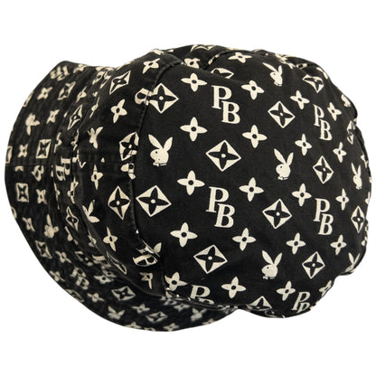 Vintage 2000s Playboy Monogram Bucket Hat | O/S, Black