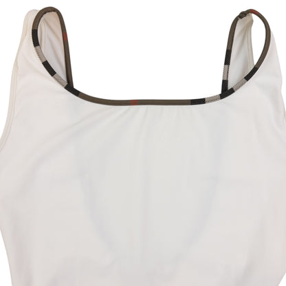 Vintage Burberry Nova Check Trim Swimming Costume Womens Size M