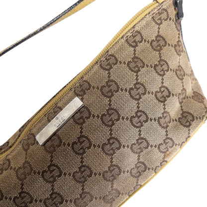 Vintage Gucci Monogram Pochette Mini Baguette Shoulder Bag