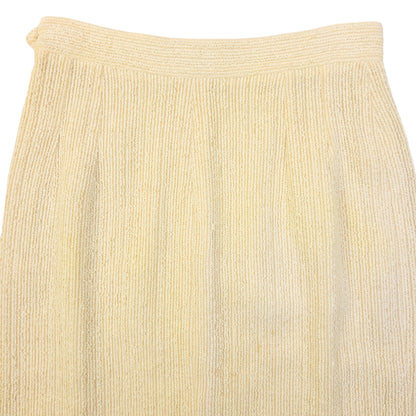 Vintage 90s Gucci By Ribbed Skirt Womens Size W24 | W24, Cream