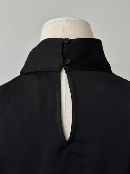 DKNY Satin Sleeveless Neck Tie Top - M-L