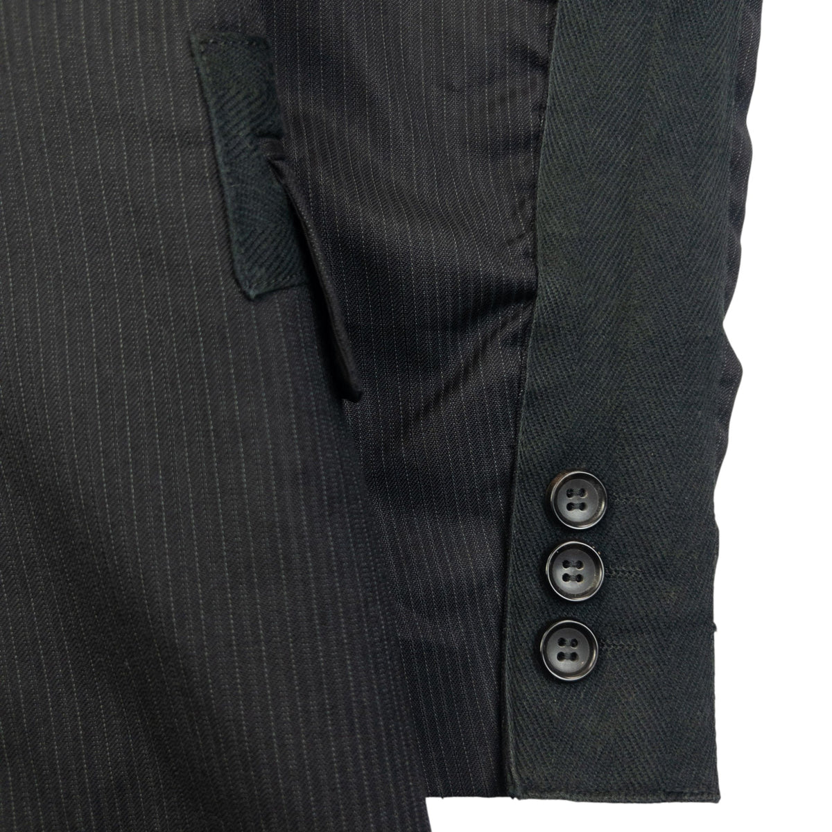 Vintage 2000s Comme Des Garçons HOMME Pinstripe Blazer Jacket Size S | Small, Black