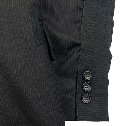 Vintage 2000s Comme Des Garçons HOMME Pinstripe Blazer Jacket Size S | Small, Black