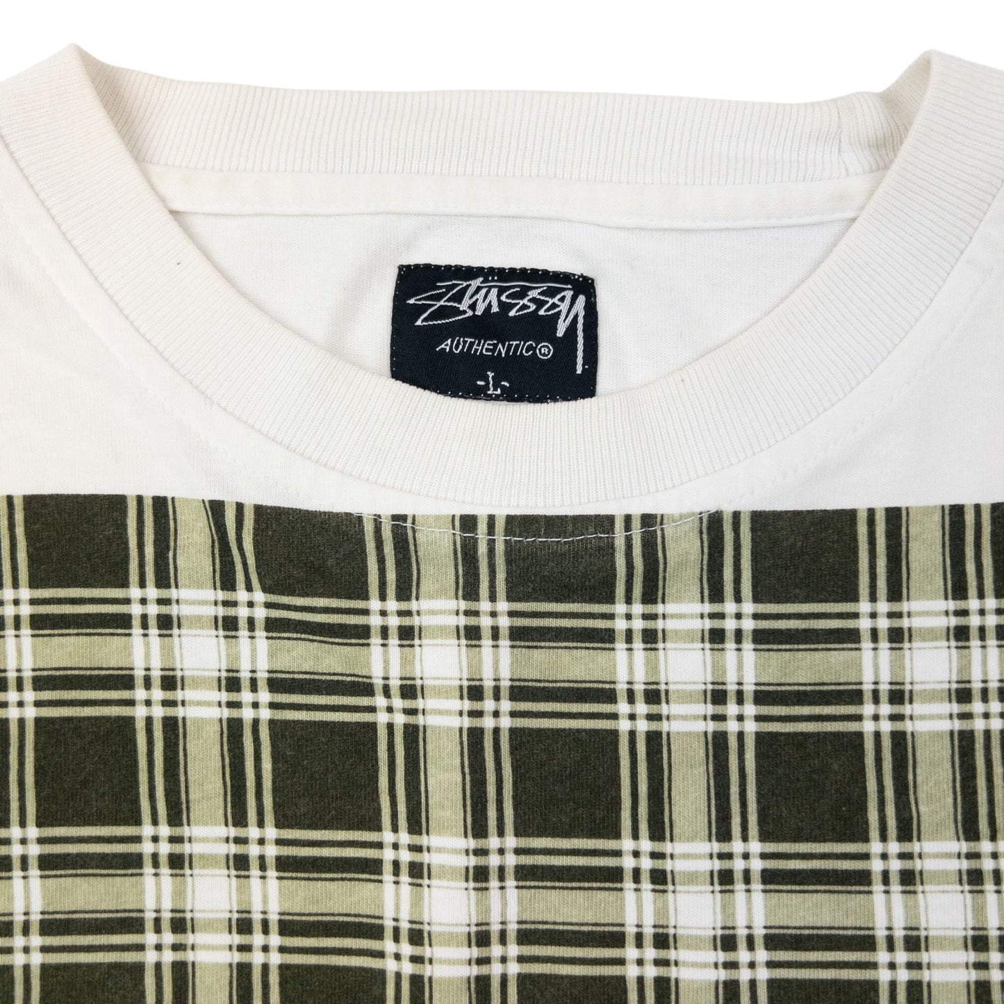 Vintage 2000s Stussy Checkered Long Sleeve T Shirt Size M | Medium, Multicoloured