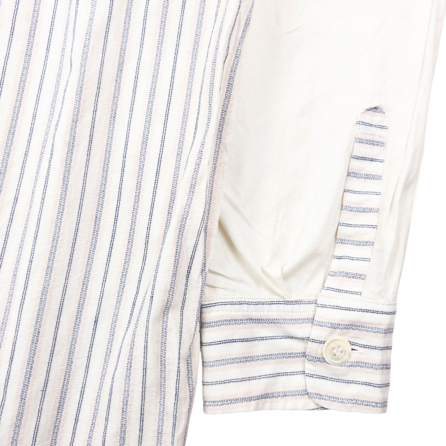 Vintage 90s CP Company Striped Long Sleeve Button Up Shirt Size S | Small, Cream