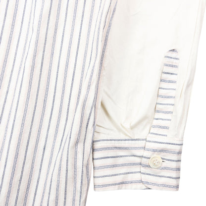 Vintage 90s CP Company Striped Long Sleeve Button Up Shirt Size S | Small, Cream