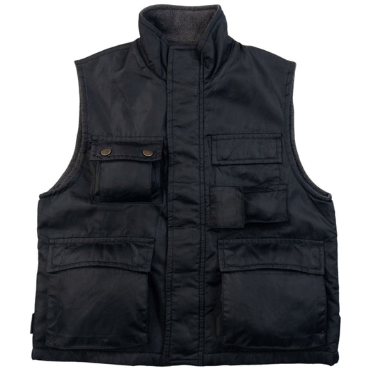 Vintage 80s CP Company Fleece Lined Cargo Gilet Womens Size S | Small, Black