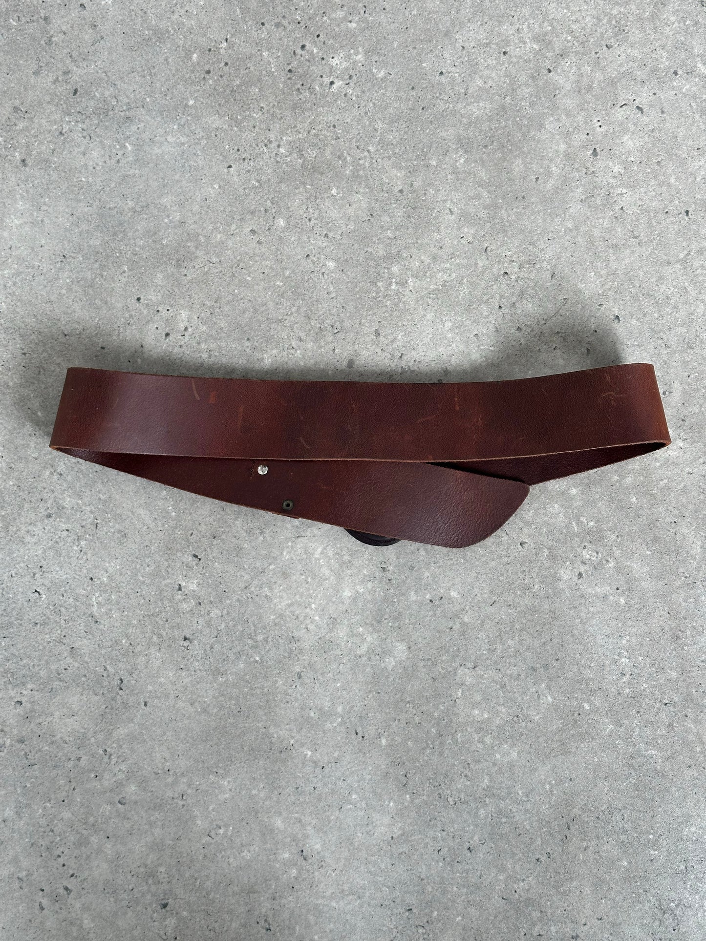 Vintage 1990s Chunky Oval Leather Belt - W36-38