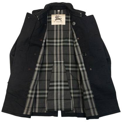 Vintage Burberry Nova Check Lined Trench Jacket Size S | Small, Black