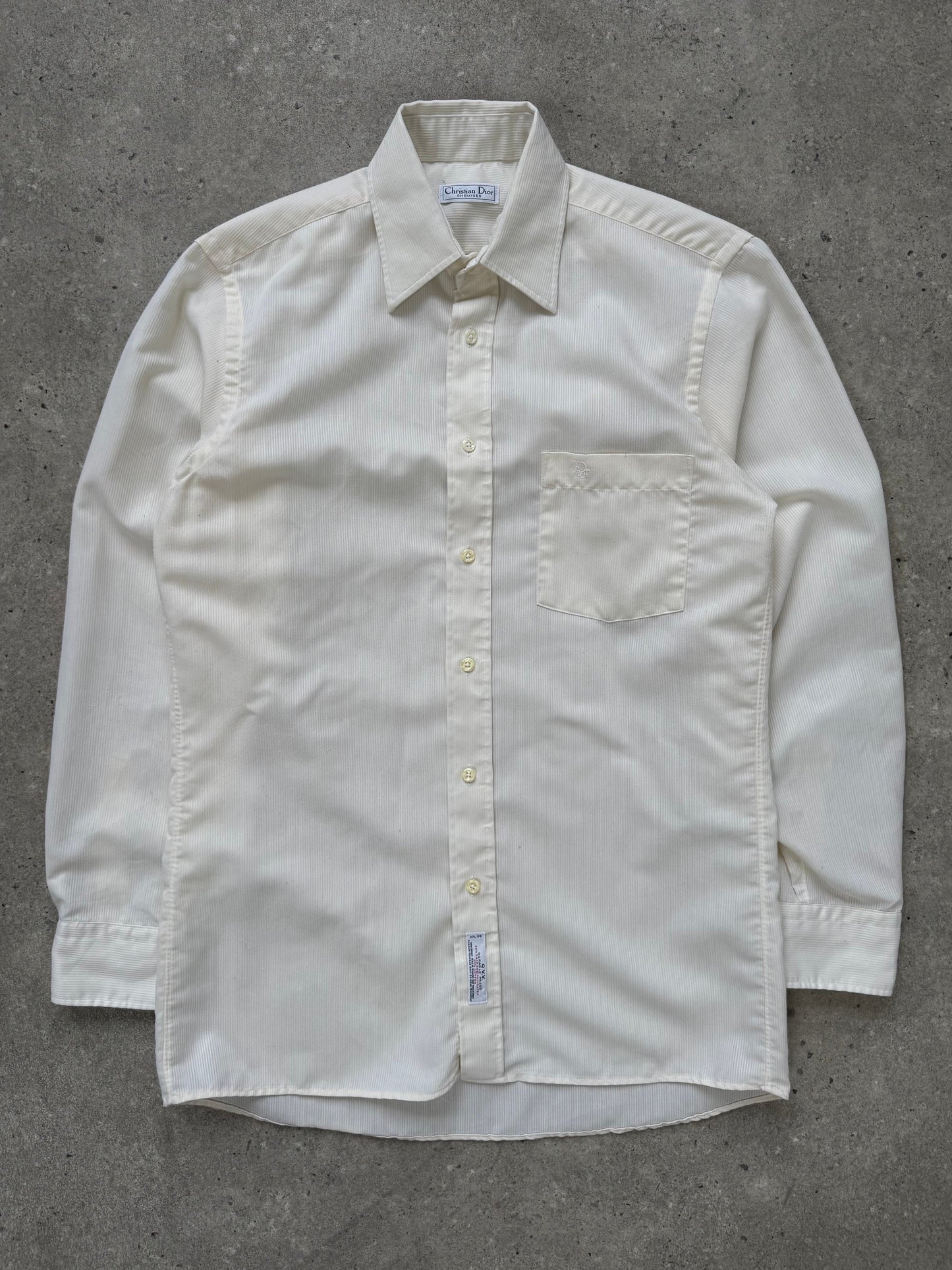 Christian Dior Chemises 1980s Cotton Logo Shirt - S
