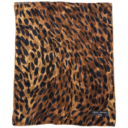 Vintage Issey Miyake Leopard Print Silk Scarf